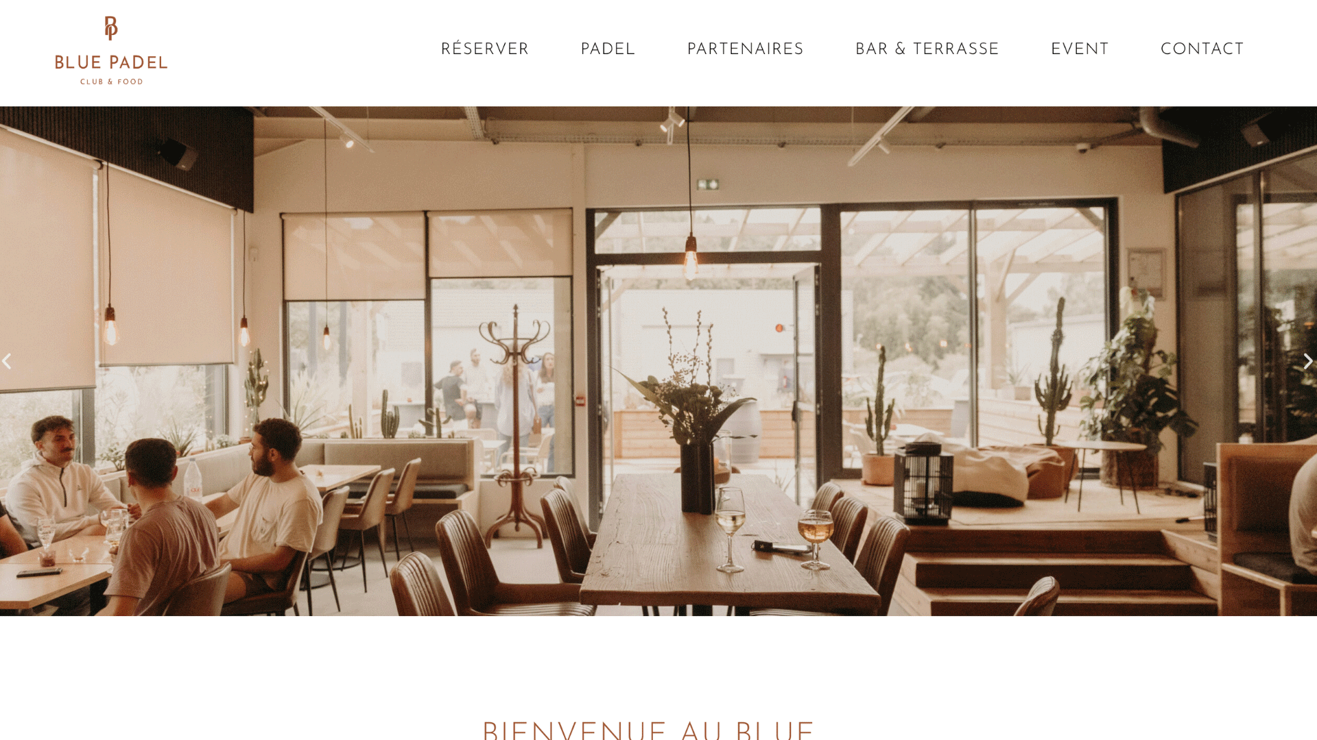Gif du site internet de Blue Padel