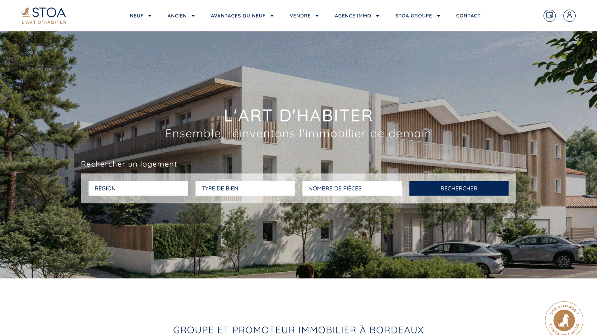 Gif du site internet de STOA